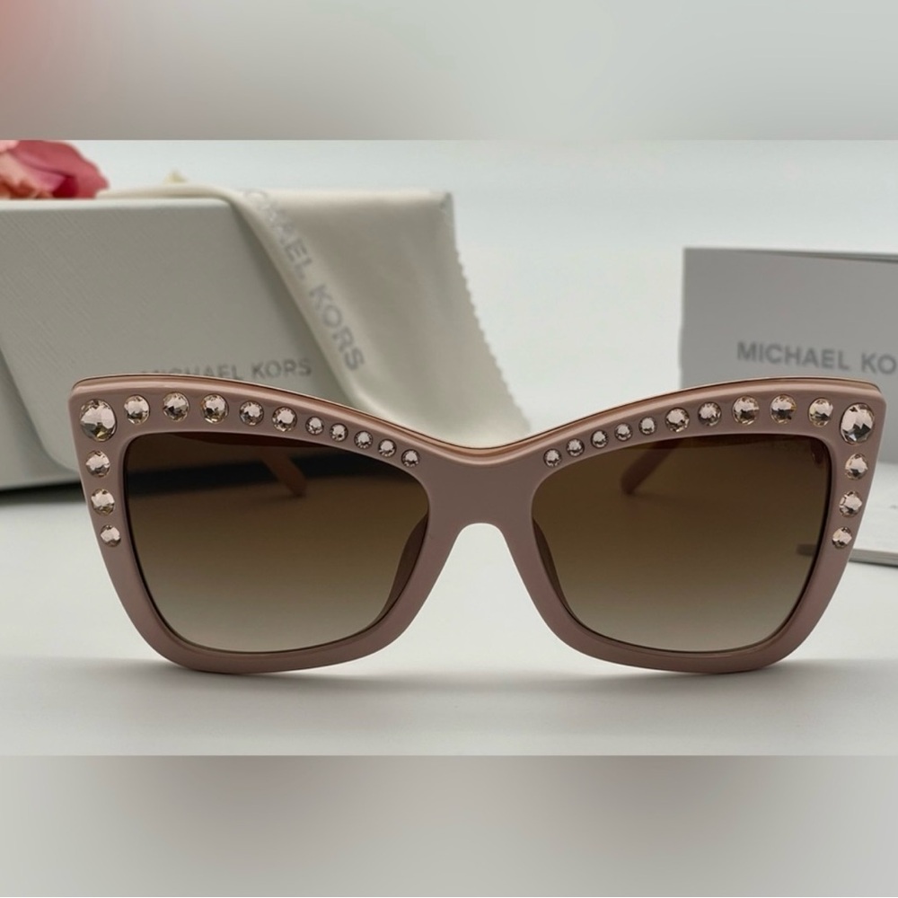 Michael Kors Pink Crystal Cat Eye Sunglasses